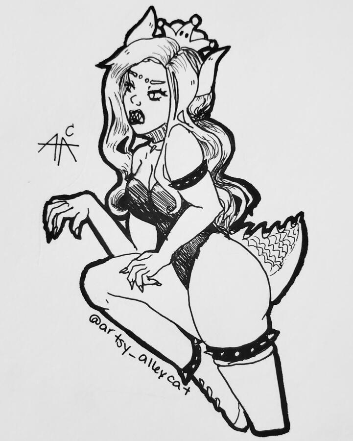 bowsette inktober